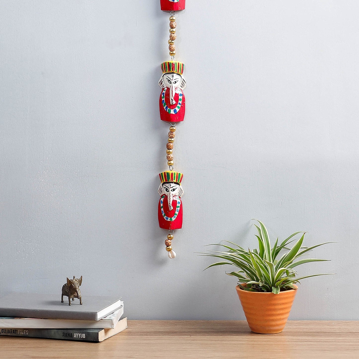  Ganesha - Traditional Burdwan Wood Craft Handpainted Hanging 57 