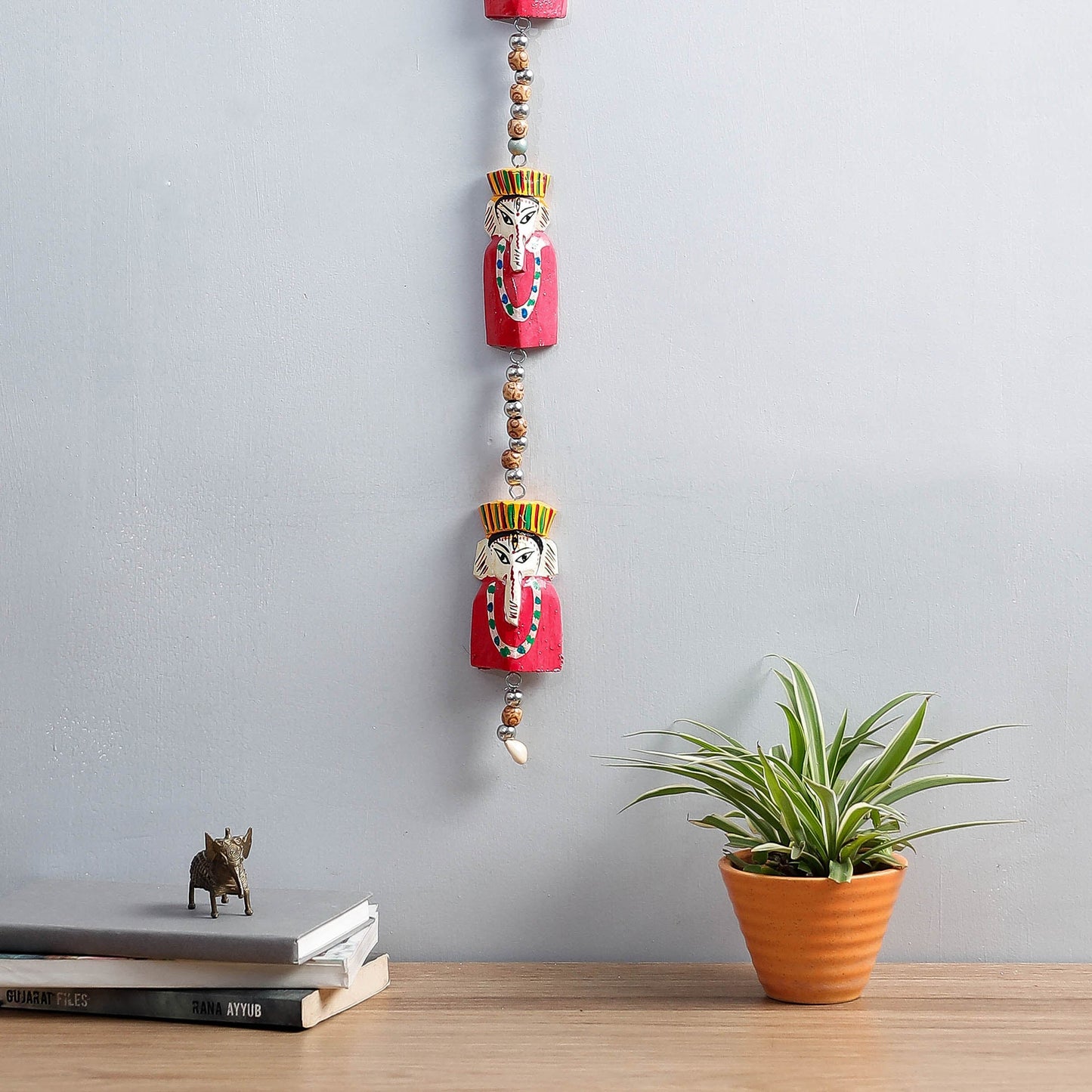  Ganesha - Traditional Burdwan Wood Craft Handpainted Hanging 58 