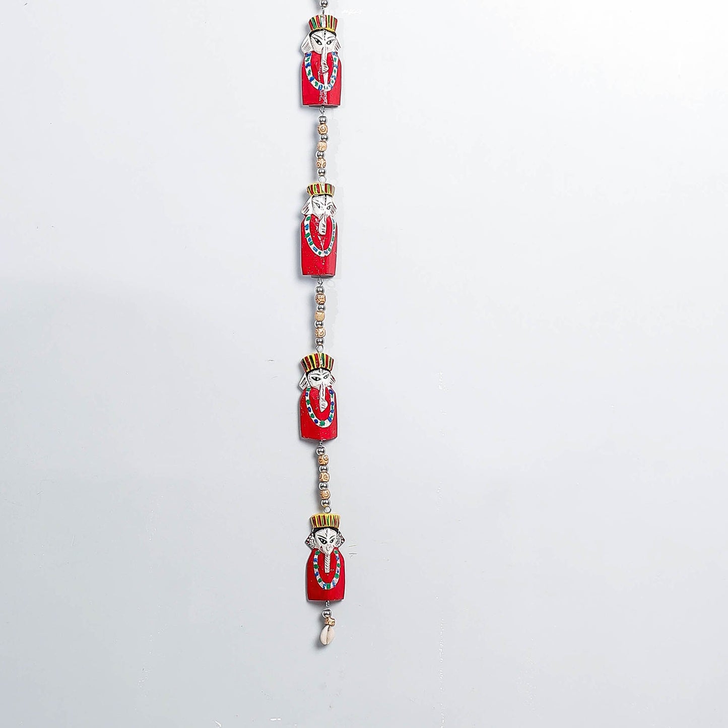  Ganesha - Traditional Burdwan Wood Craft Handpainted Hanging 60 