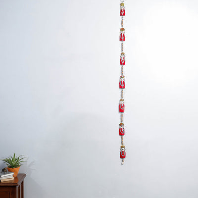  Ganesha - Traditional Burdwan Wood Craft Handpainted Hanging 60 
