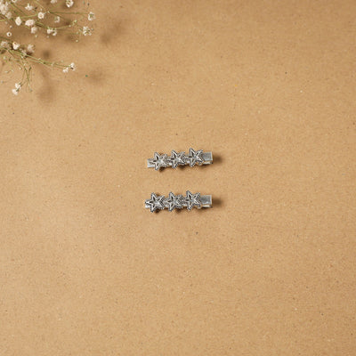 German silver hair clip (set of 2) 01 - handcrafted