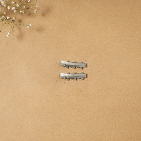 German silver hair clip (set of 2) 01 - handcrafted