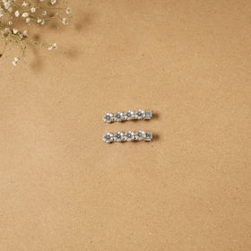 German silver hair clip (set of 2) 02 - handcrafted