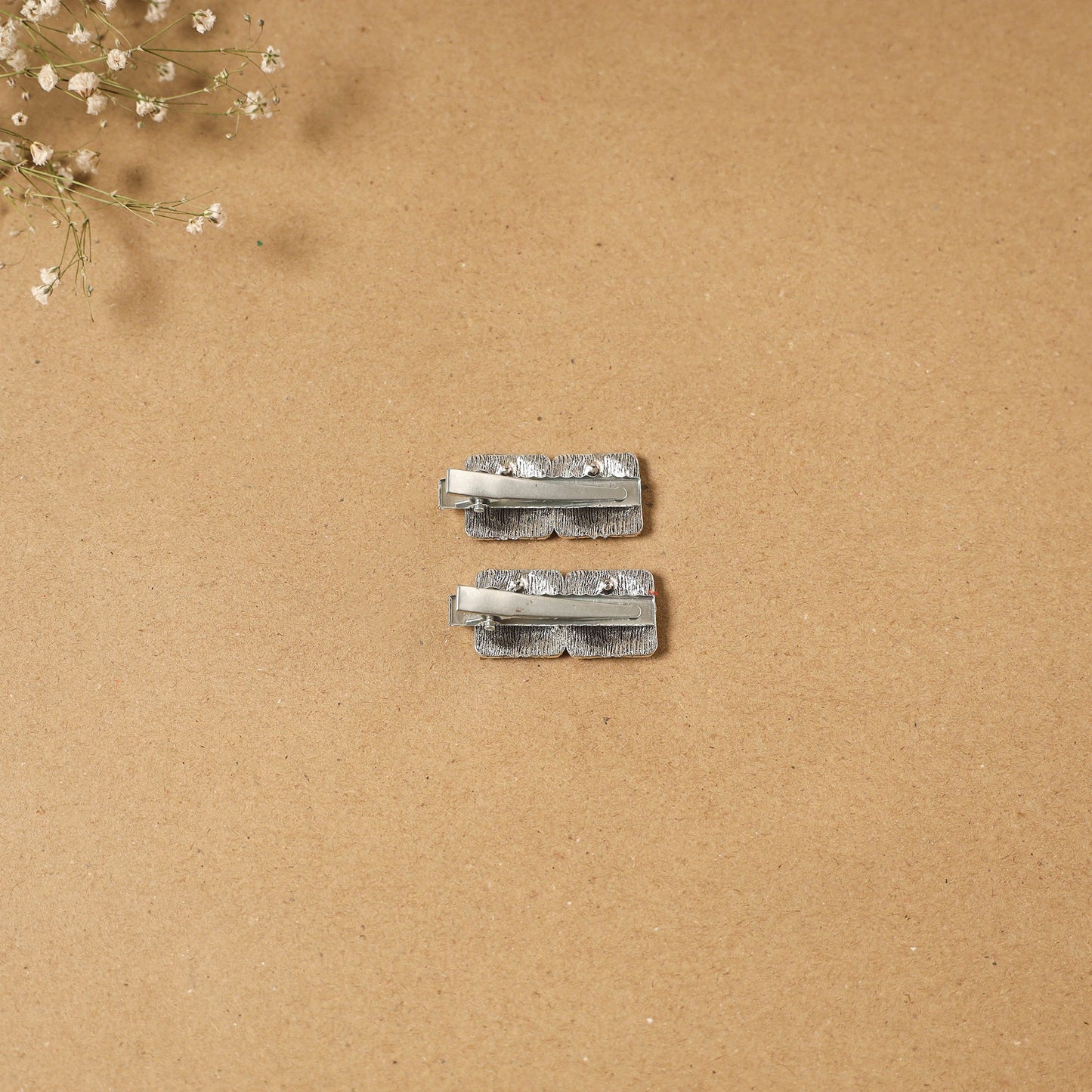 German silver hair clip (set of 2) 03 - handcrafted