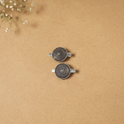 German silver hair clip (set of 2) 04 - handcrafted