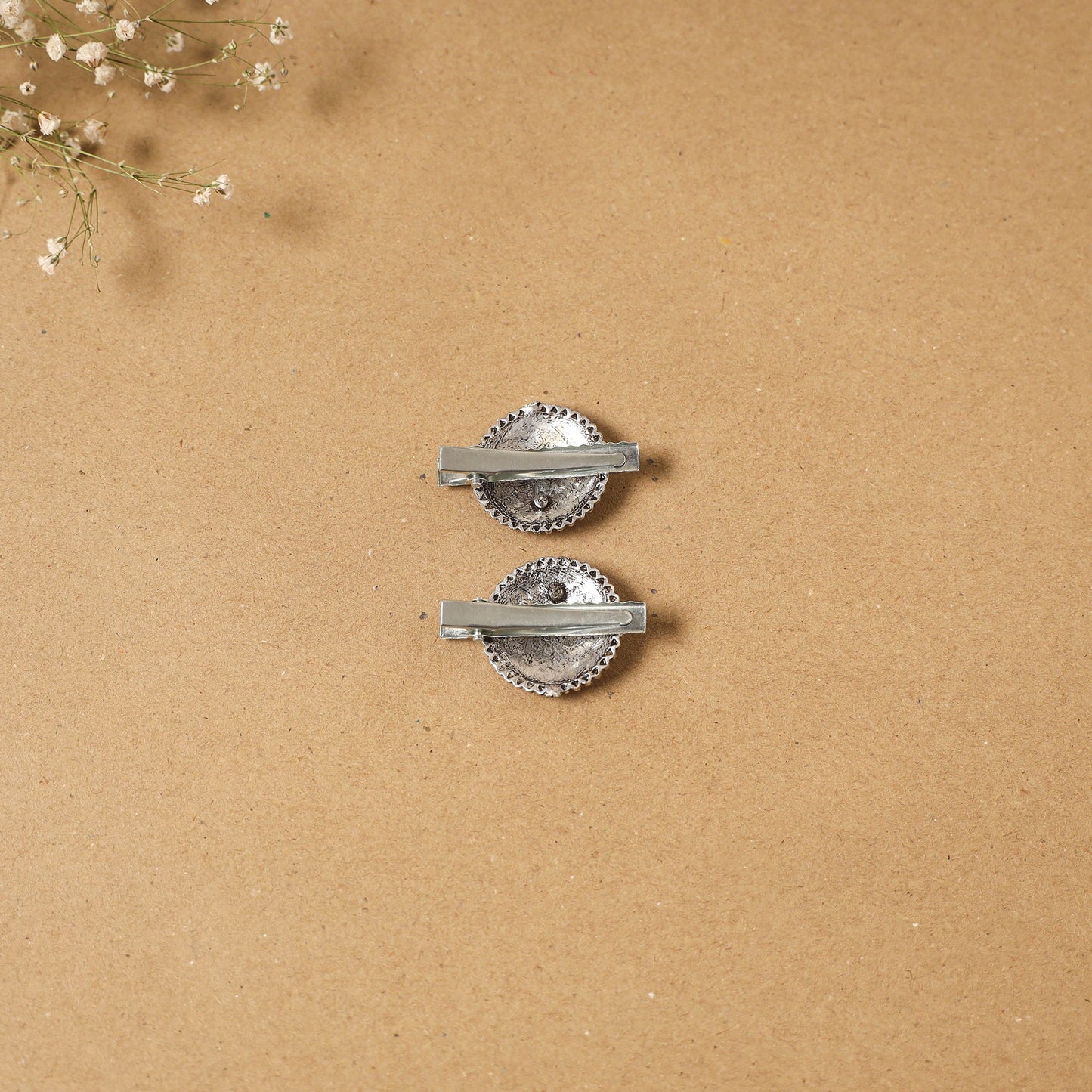 German silver hair clip (set of 2) 04 - handcrafted