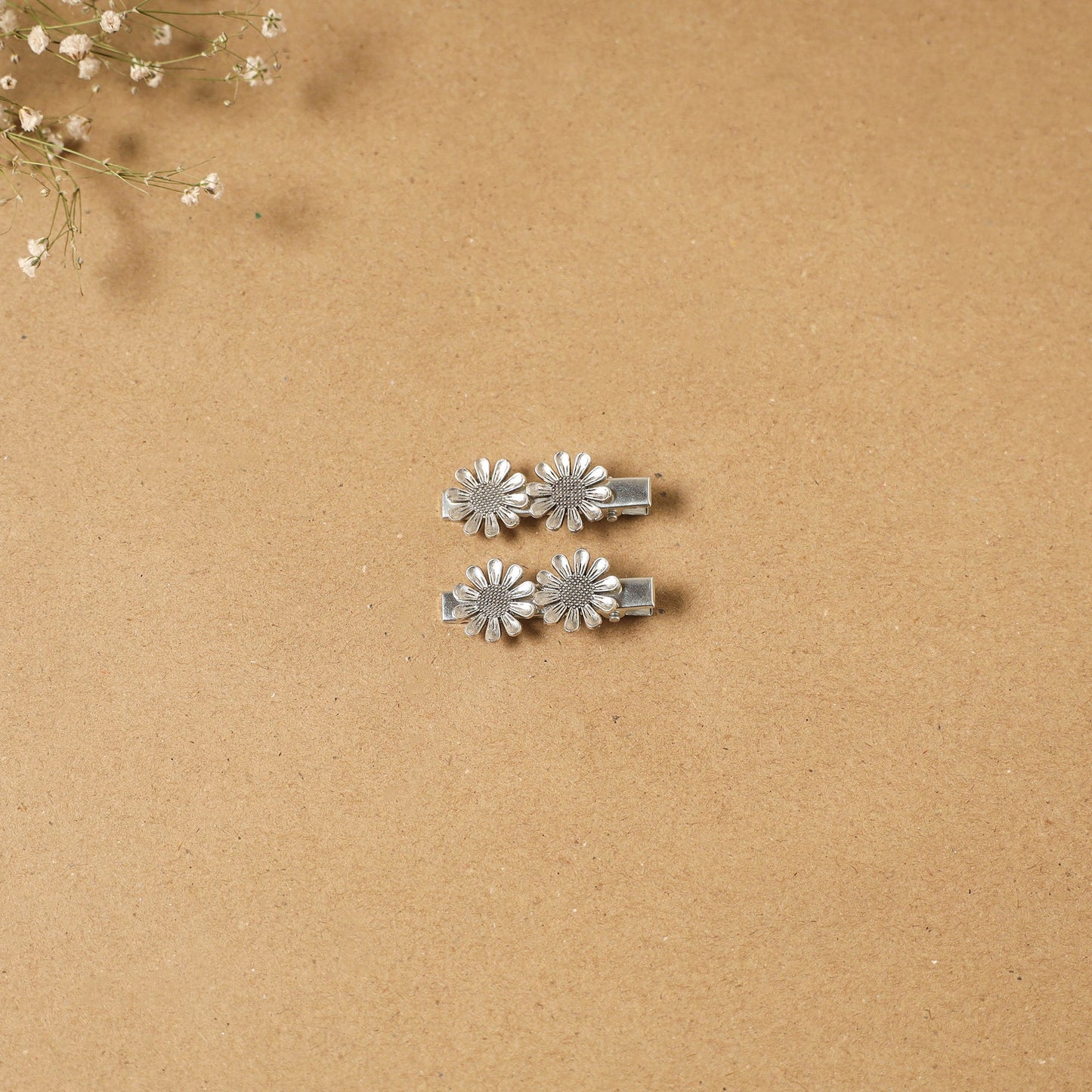 German silver hair clip (set of 2) 05 - handcrafted