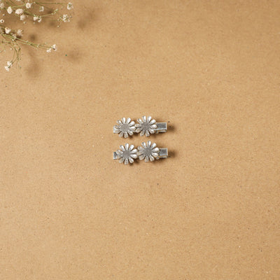 German silver hair clip (set of 2) 05 - handcrafted