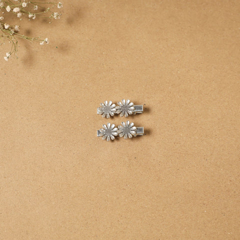 German silver hair clip (set of 2) 05 - handcrafted