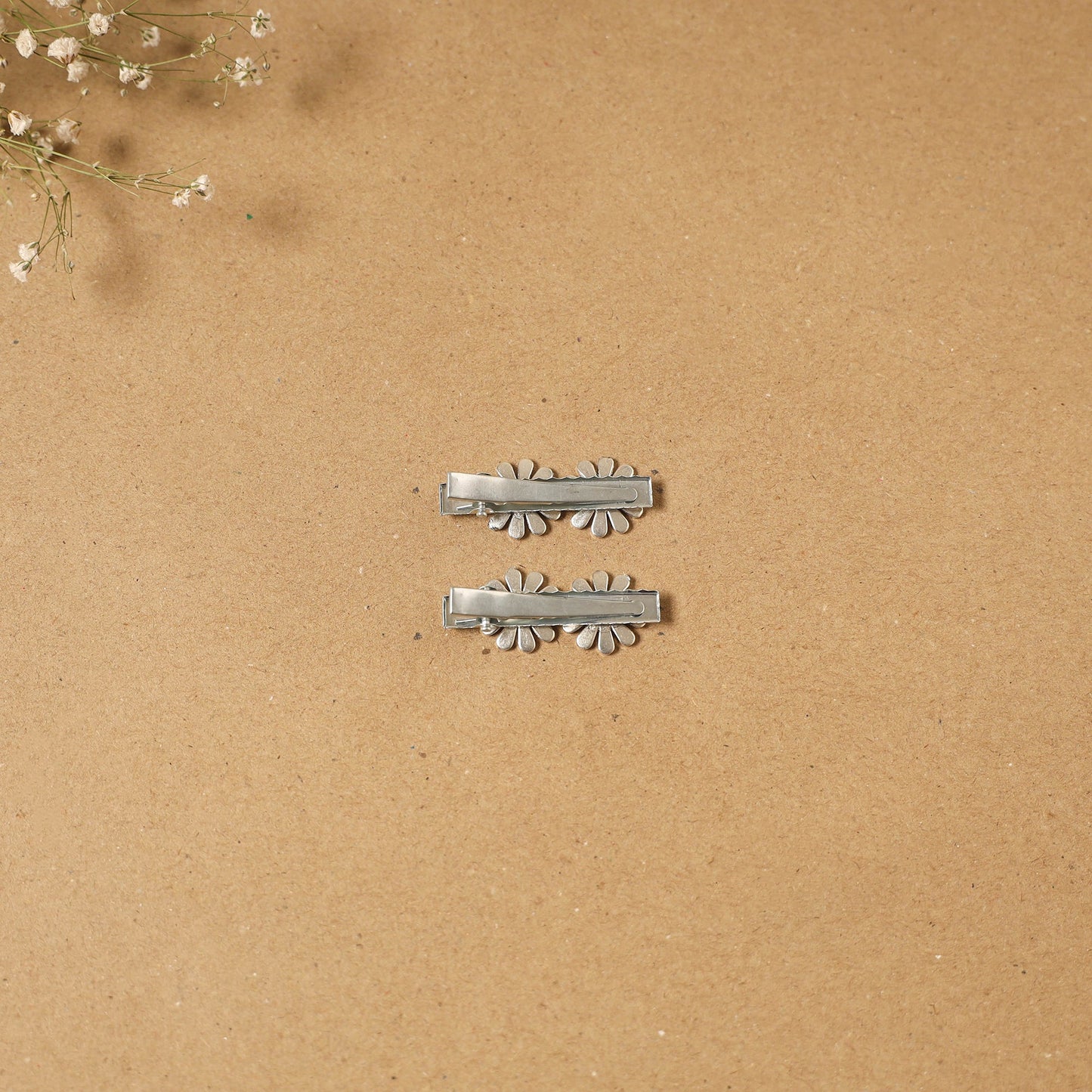 German silver hair clip (set of 2) 05 - handcrafted