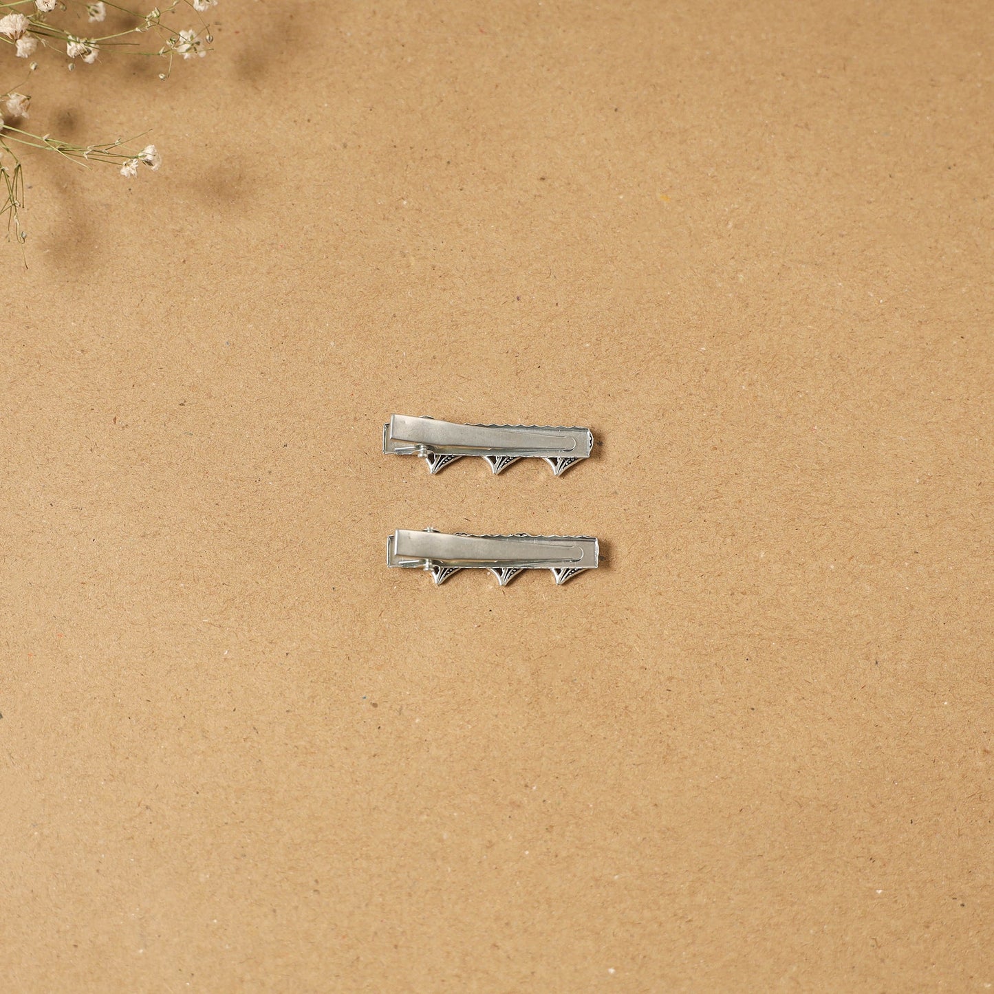 German silver hair clip (set of 2) 06 - handcrafted