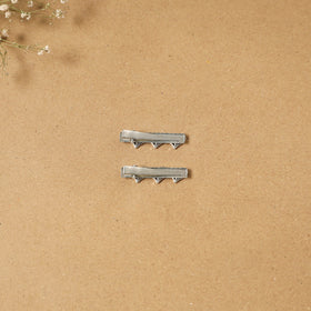 German silver hair clip (set of 2) 06 - handcrafted