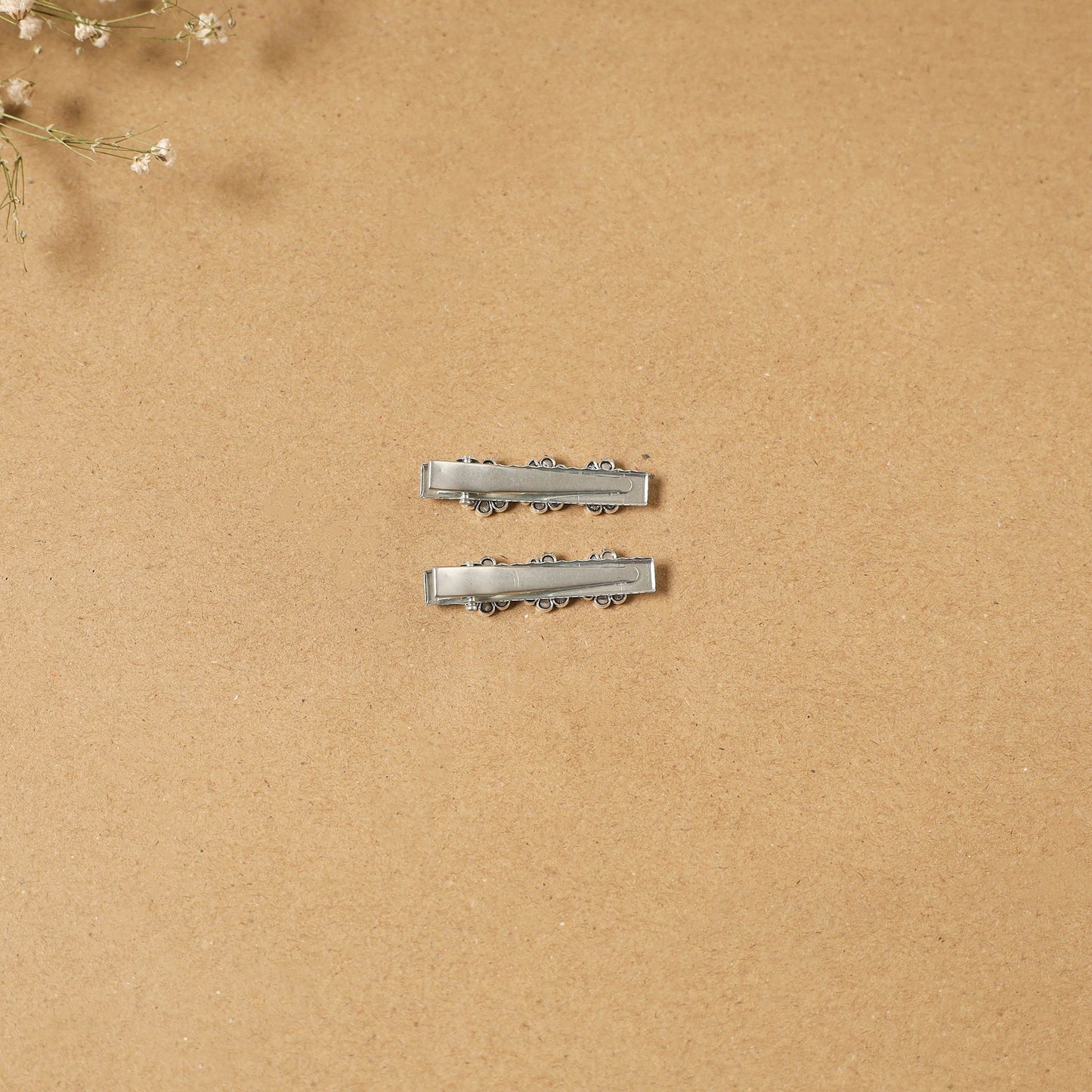 German silver hair clip (set of 2) 07 - handcrafted