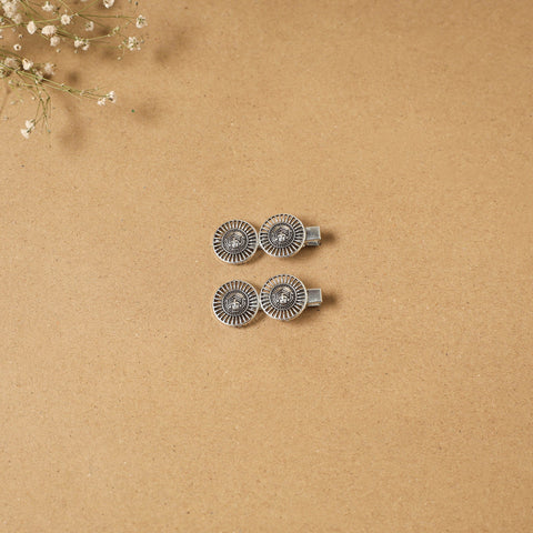 German silver hair clip (set of 2) 08 - handcrafted