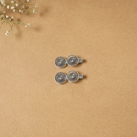 German silver hair clip (set of 2) 08 - handcrafted