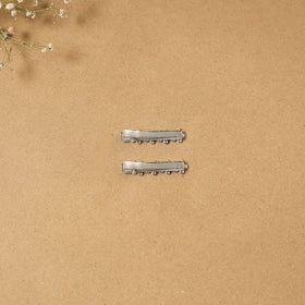 German silver hair clip (set of 2) 09 - handcrafted