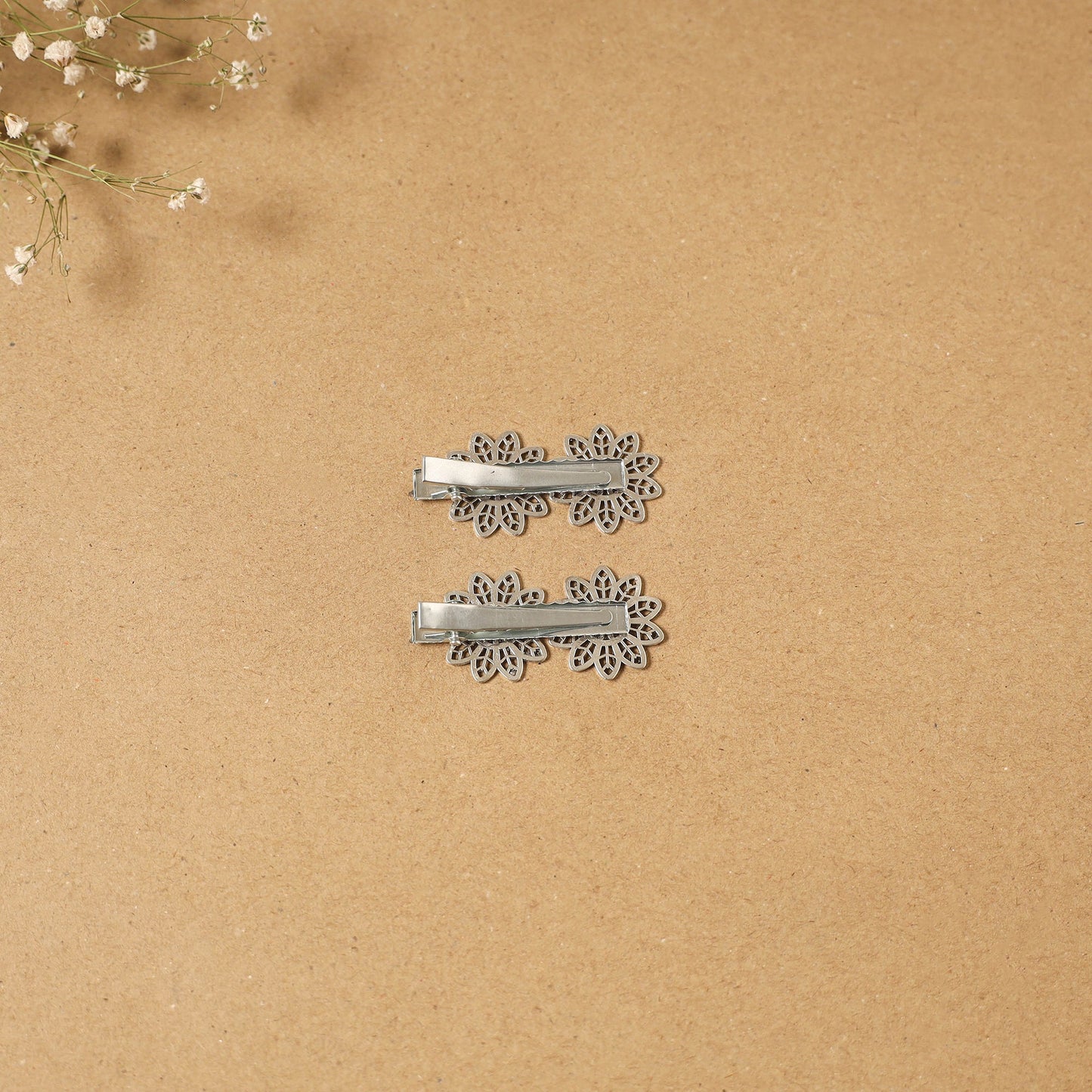 German silver hair clip (set of 2) 10 - handcrafted