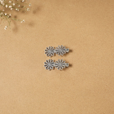 German silver hair clip (set of 2) 10 - handcrafted