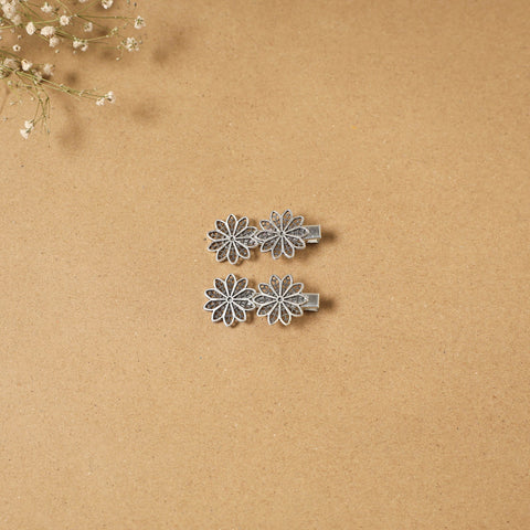 German silver hair clip (set of 2) 10 - handcrafted