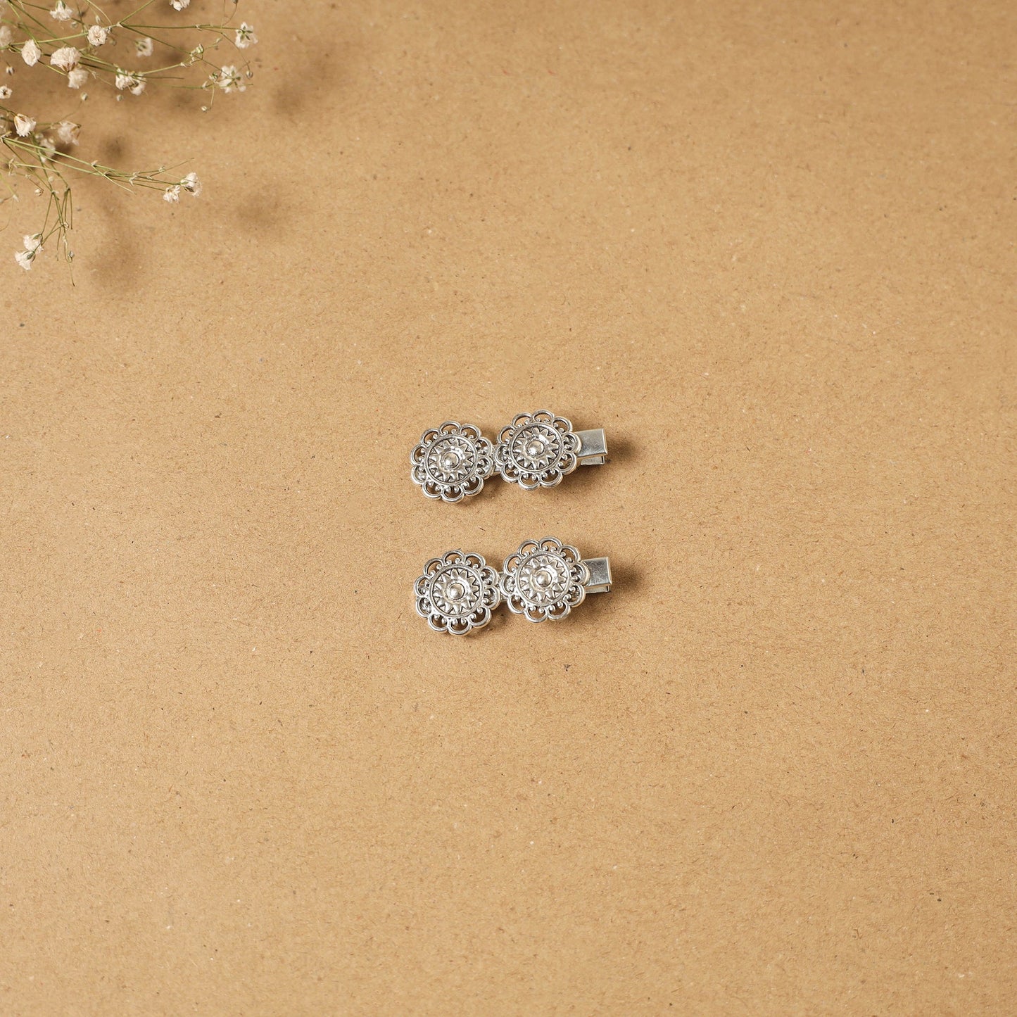 German silver hair clip (set of 2) 12 - handcrafted