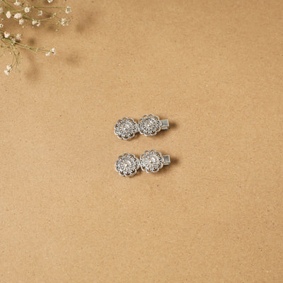 German silver hair clip (set of 2) 12 - handcrafted