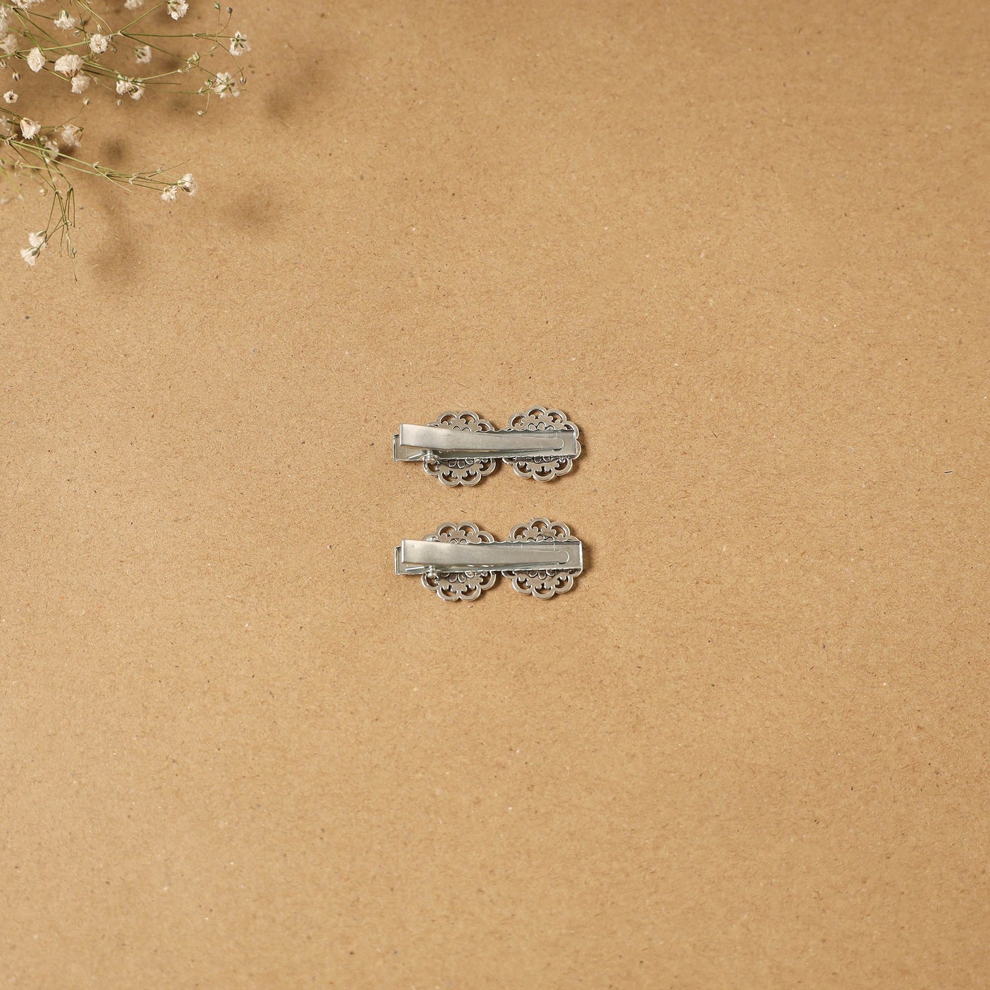 German silver hair clip (set of 2) 12 - handcrafted