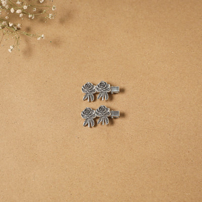 German silver hair clip (set of 2) 13 - handcrafted