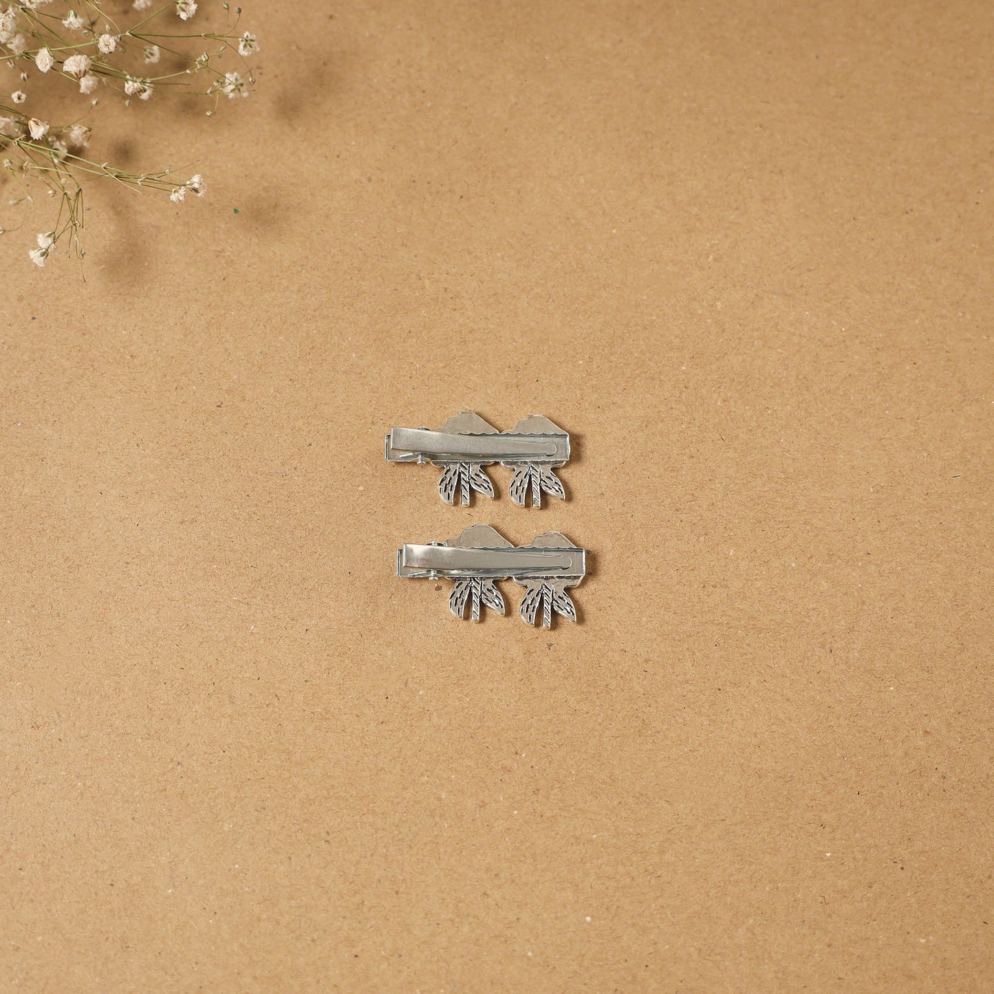 German silver hair clip (set of 2) 13 - handcrafted