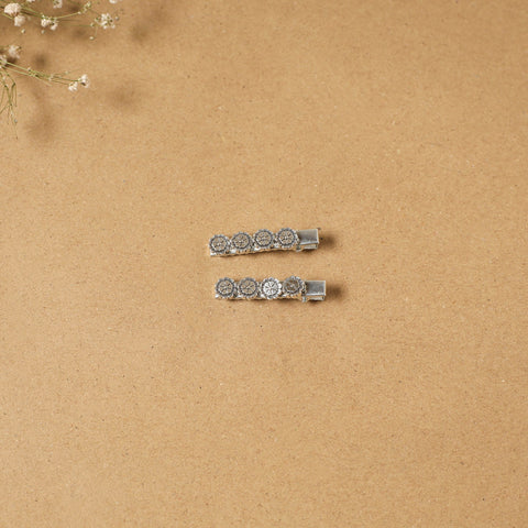 German silver hair clip (set of 2) 14 - handcrafted