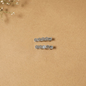 German silver hair clip (set of 2) 14 - handcrafted