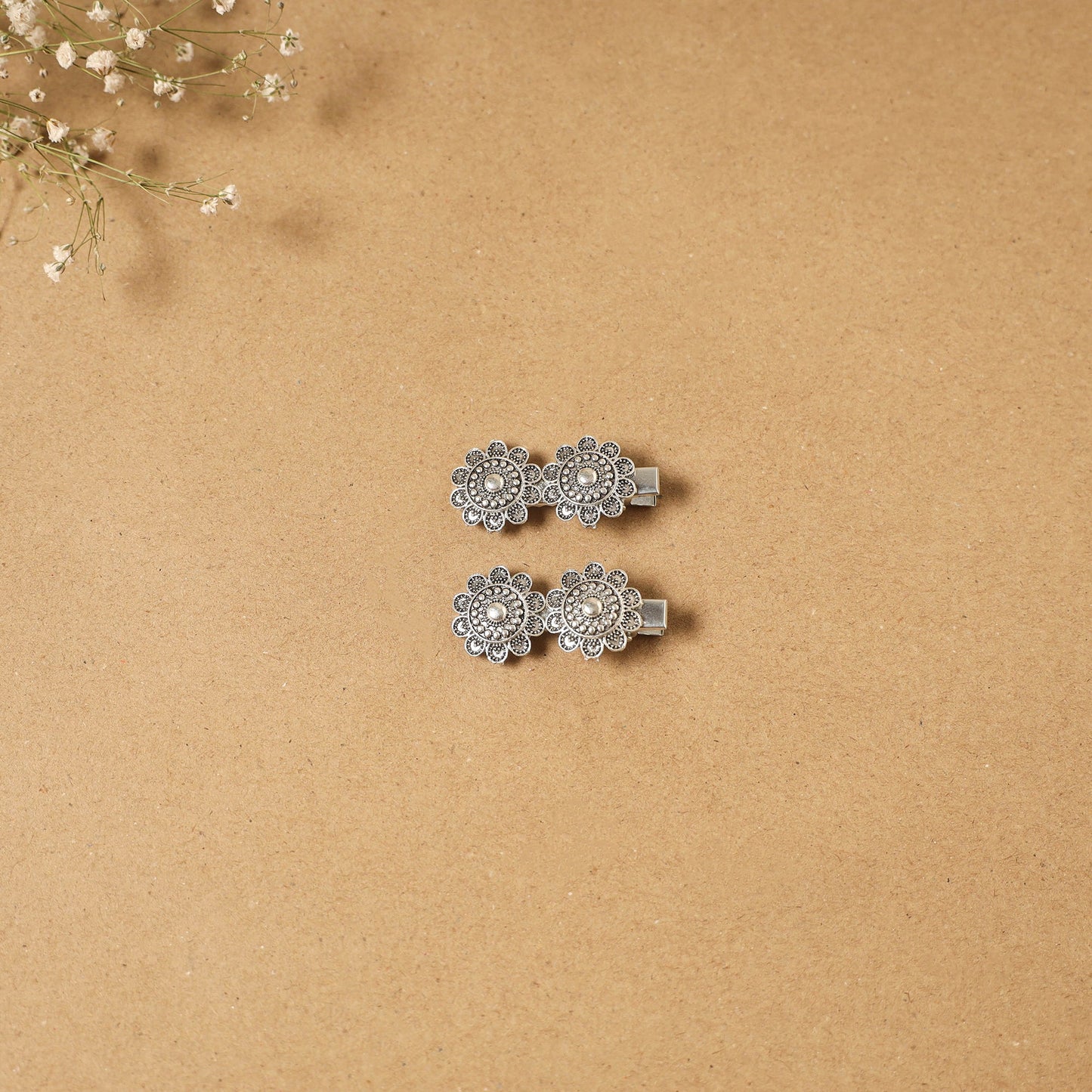 German silver hair clip (set of 2) 15 - handcrafted