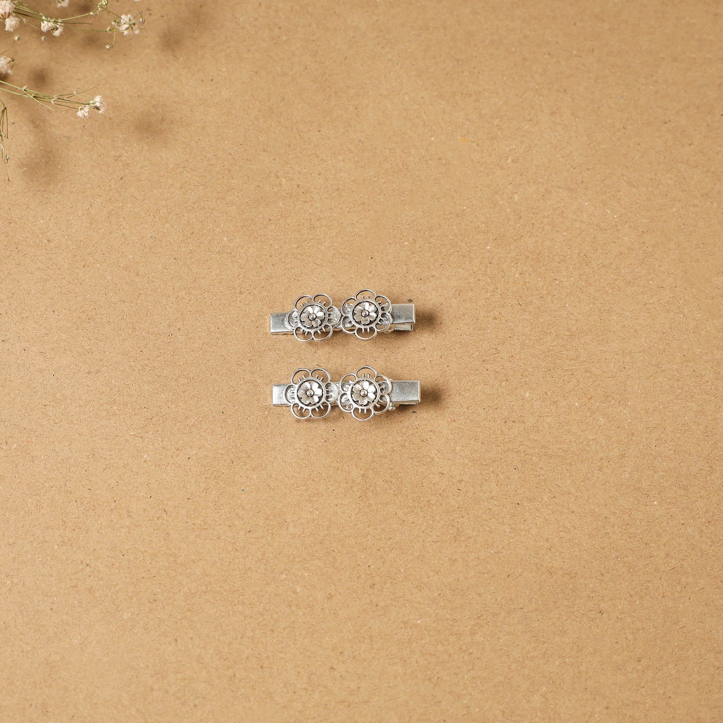 German silver hair clip (set of 2) 16 - handcrafted