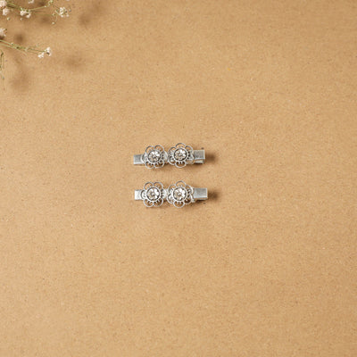 German silver hair clip (set of 2) 16 - handcrafted