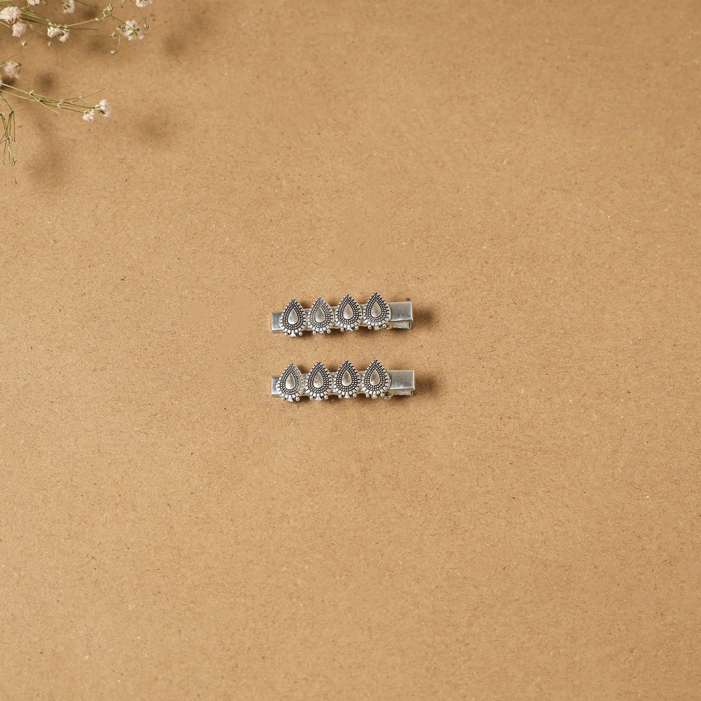 German silver hair clip (set of 2) 17 - handcrafted