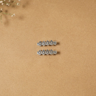 German silver hair clip (set of 2) 17 - handcrafted