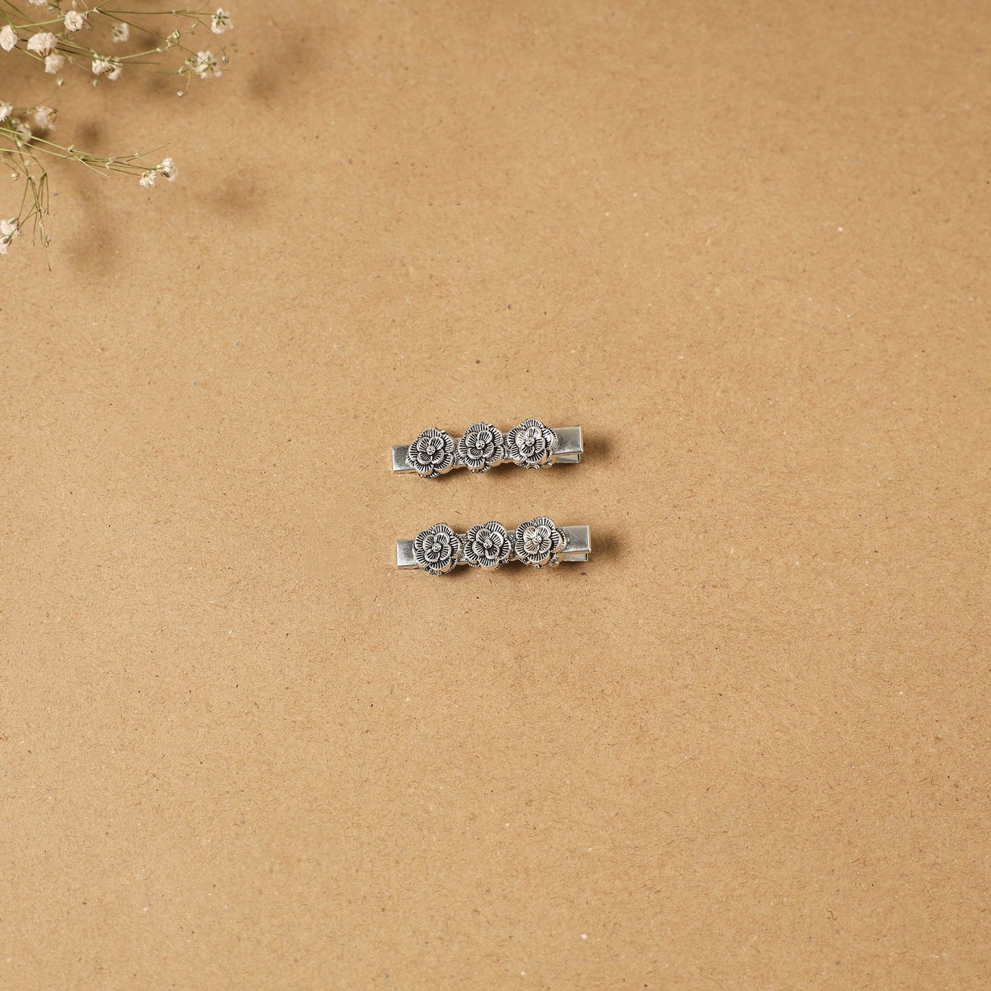 German silver hair clip (set of 2) 18 - handcrafted