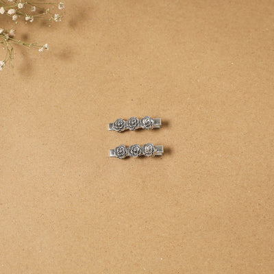 German silver hair clip (set of 2) 18 - handcrafted