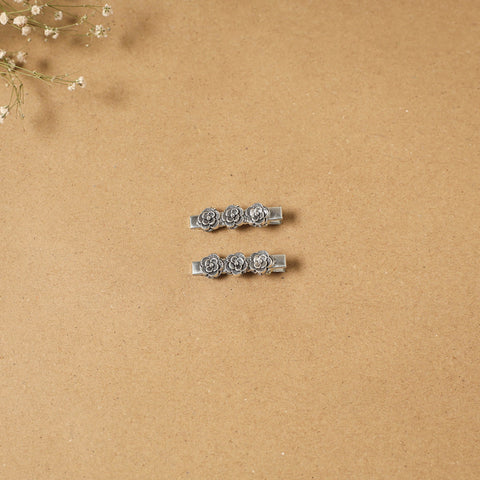 German silver hair clip (set of 2) 18 - handcrafted