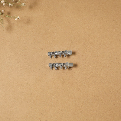 German silver hair clip (set of 2) 19 - handcrafted