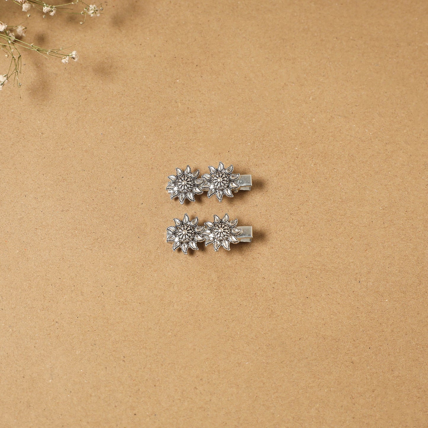 German silver hair clip (set of 2) 20 - handcrafted