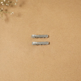 German silver hair clip (set of 2) 21 - handcrafted