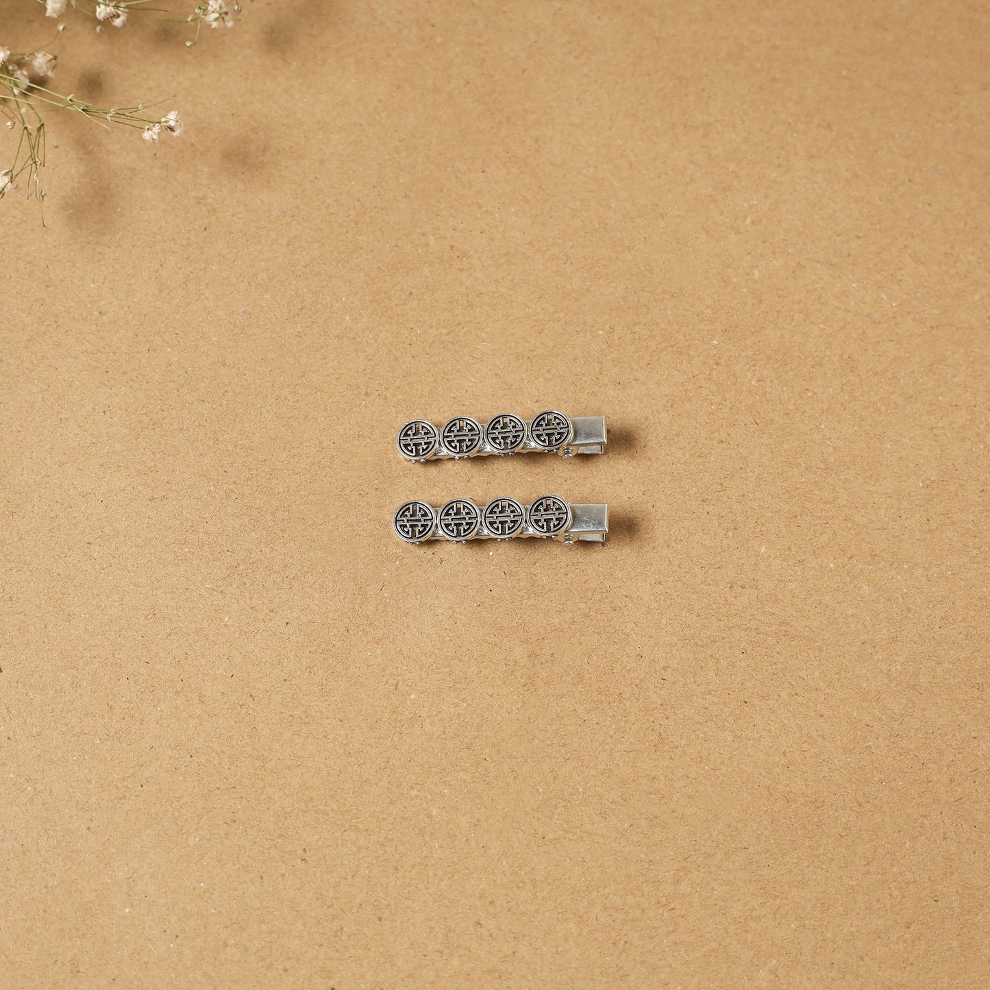 German silver hair clip (set of 2) 22 - handcrafted