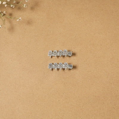 German silver hair clip (set of 2) 24 - handcrafted