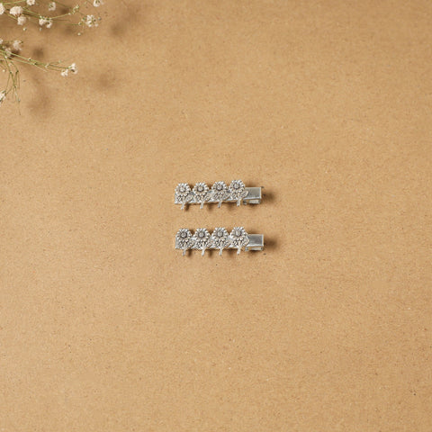 German silver hair clip (set of 2) 24 - handcrafted