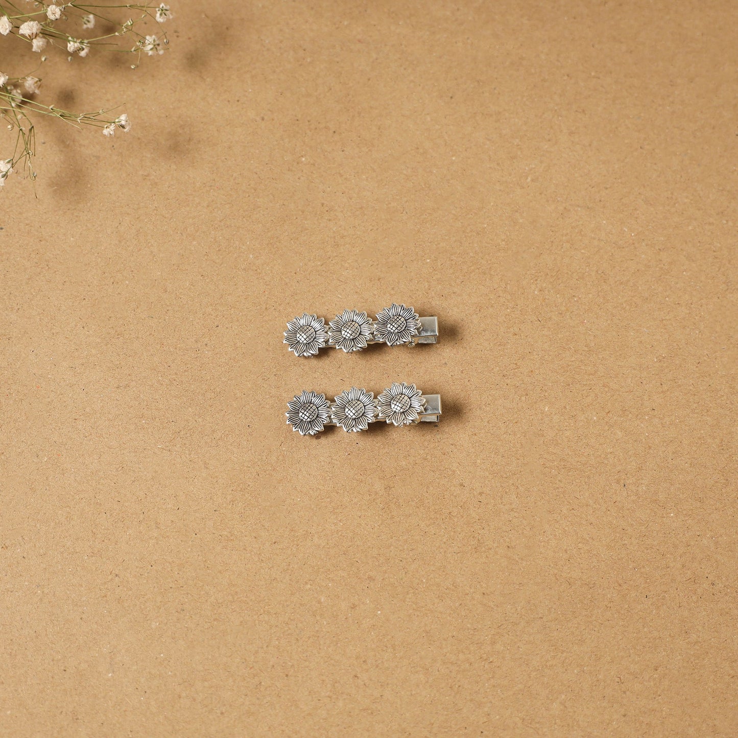 German silver hair clip (set of 2) 25 - handcrafted