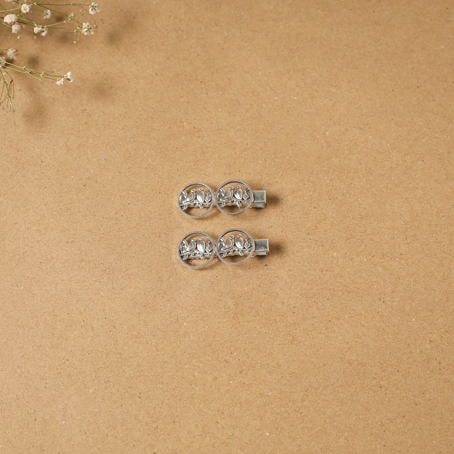 German silver hair clip (set of 2) 27 - handcrafted