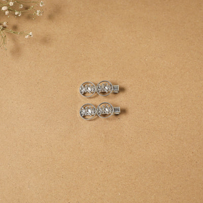 German silver hair clip (set of 2) 27 - handcrafted