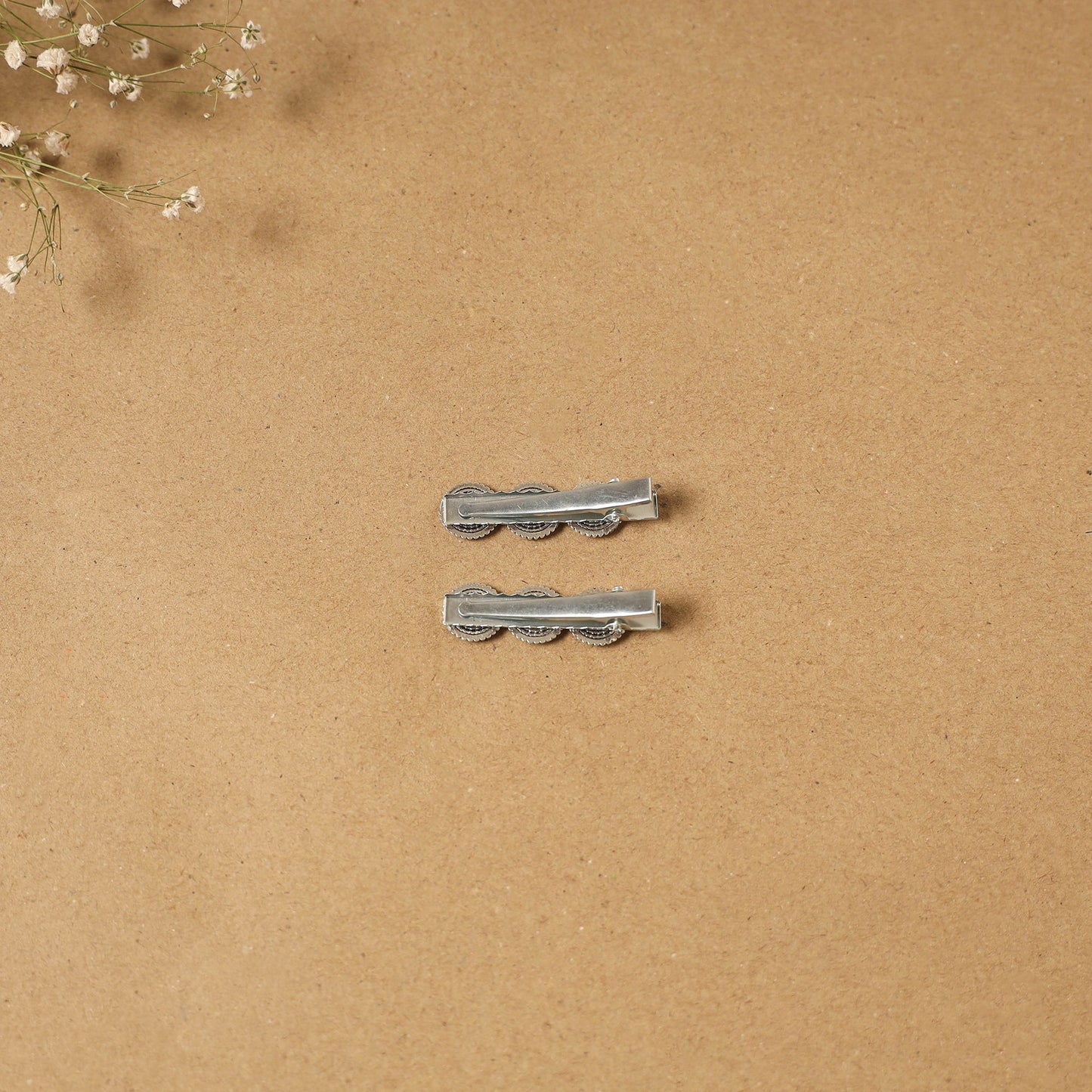 German silver hair clip (set of 2) 29 - handcrafted