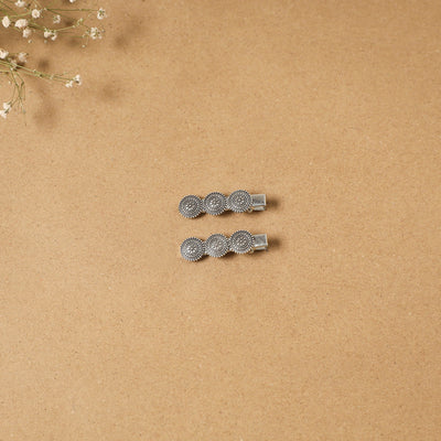 German silver hair clip (set of 2) 29 - handcrafted