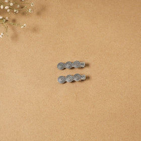 German silver hair clip (set of 2) 29 - handcrafted